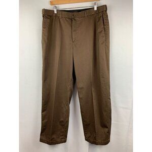 Haggar Mens No-Iron Khaki Pants 38X29 Brown